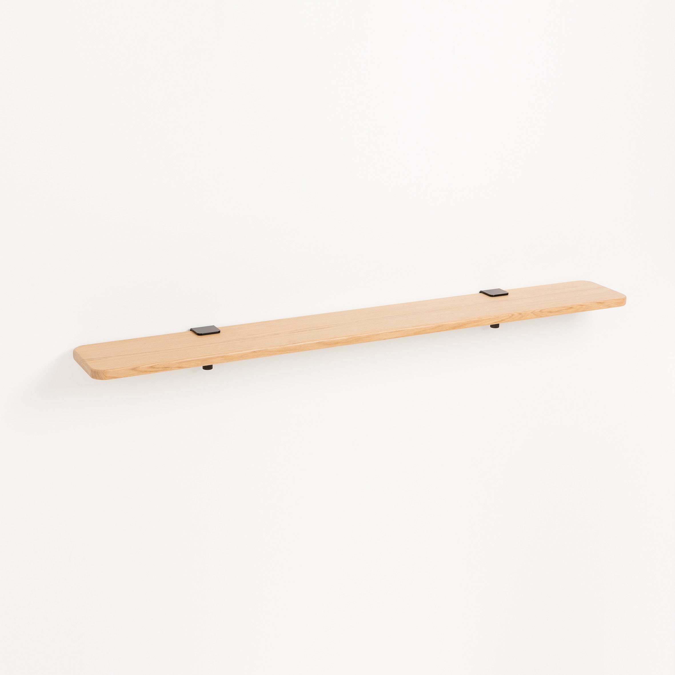 TIPTOE BRACKET wall shelf - solid oak - 60 to 150cm