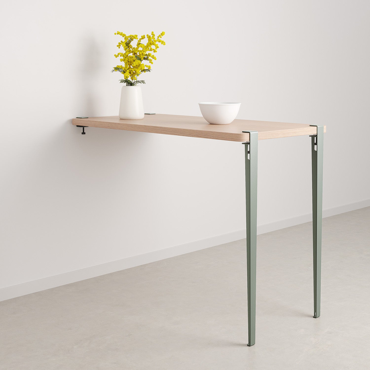 TIPTOE wall-mounted high table - eco-certified wood