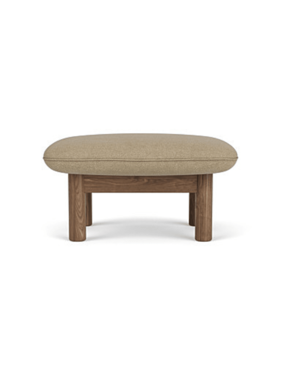 Audo Brasilia Ottoman, Textile - Walnut / Audo Bouclé US 02