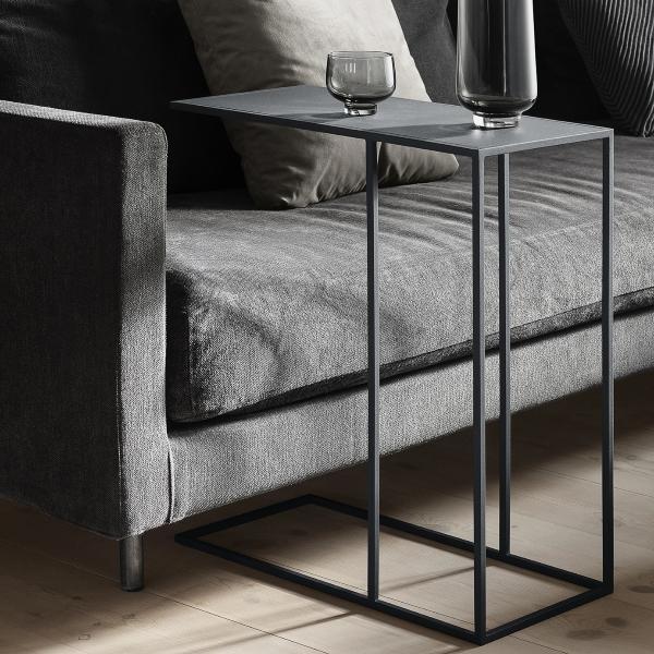 Blomus Fera Modern Steel C-Table Slide-Under Sofa Geometric Industrial Style