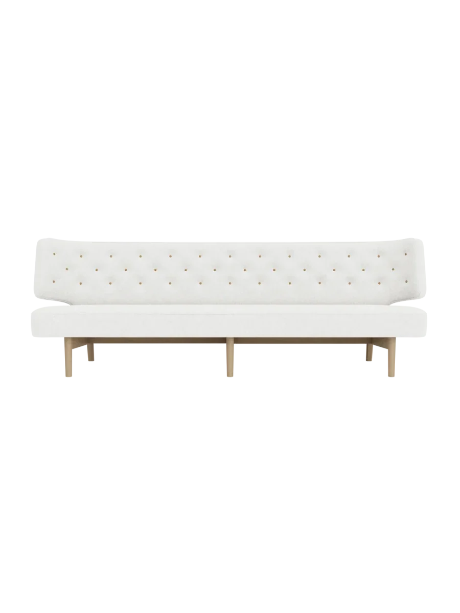 Audo Radiohus Sofa P3, 3-Seater - Natural Oak / Hallingdal 65 0110 | Vegetal Leather Buttons