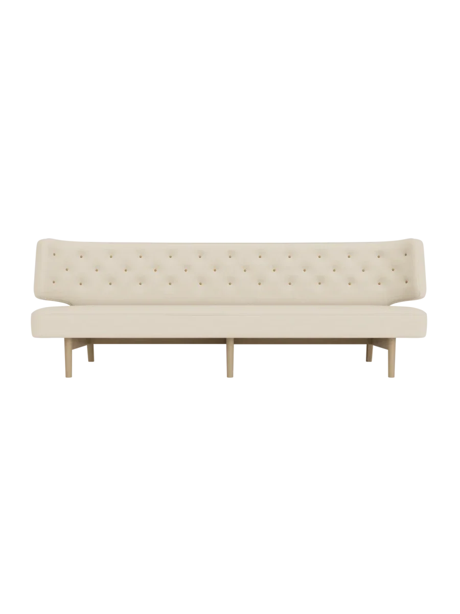 Audo Radiohus Sofa P3, 3-Seater - Natural Oak / Hallingdal 65 200 | Vegetal Leather Buttons