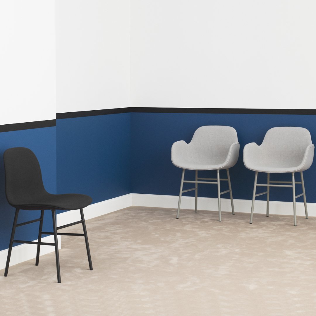 Normann Copenhagen Form Armchair - Metal Legs - Upholstered