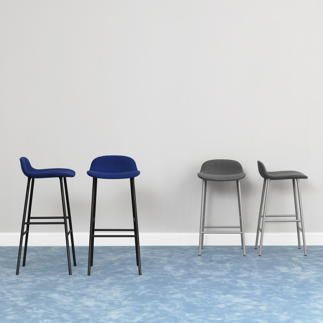 Normann Copenhagen Form Bar Stool - Metal Legs - Upholstered