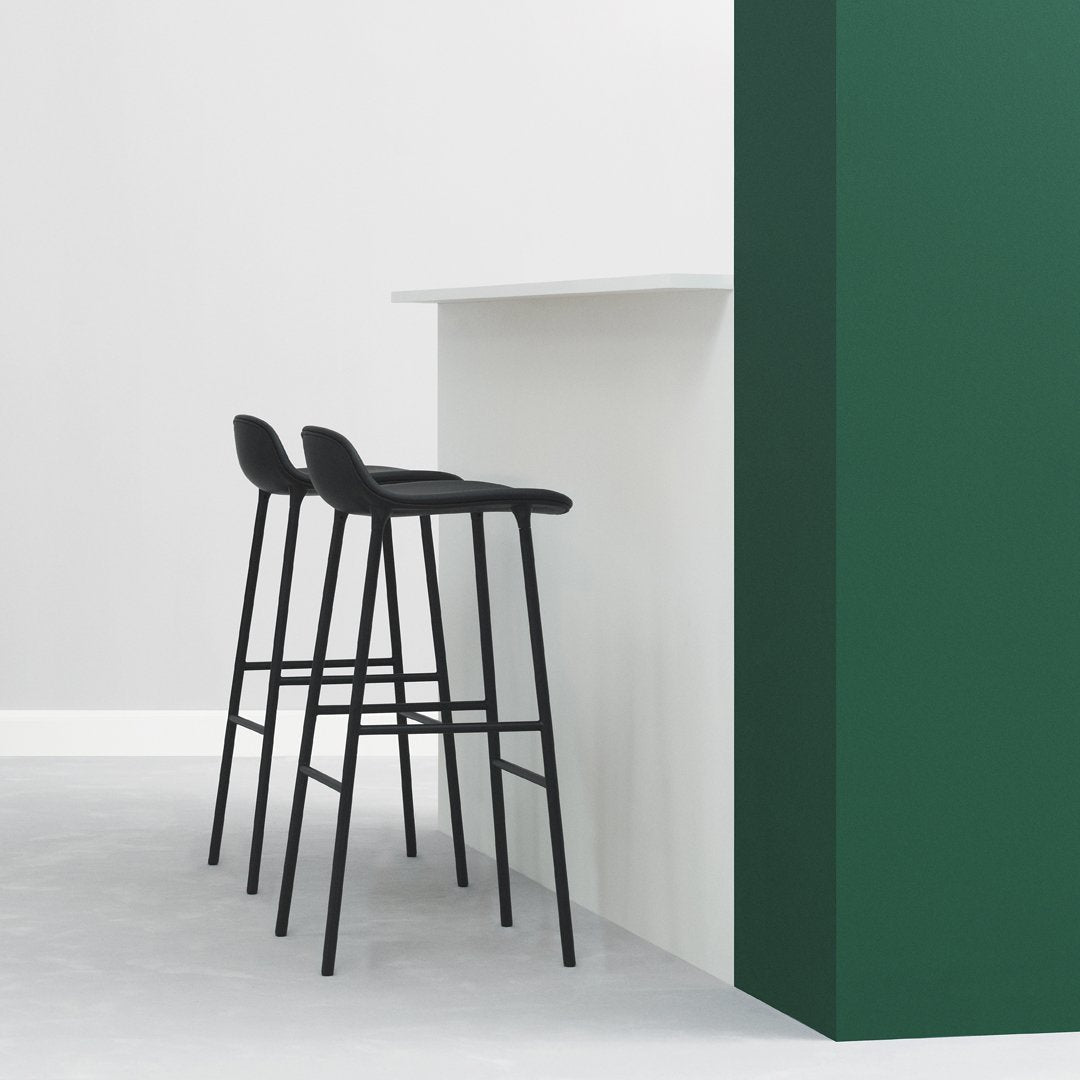 Normann Copenhagen Form Bar Stool - Metal Legs - Upholstered