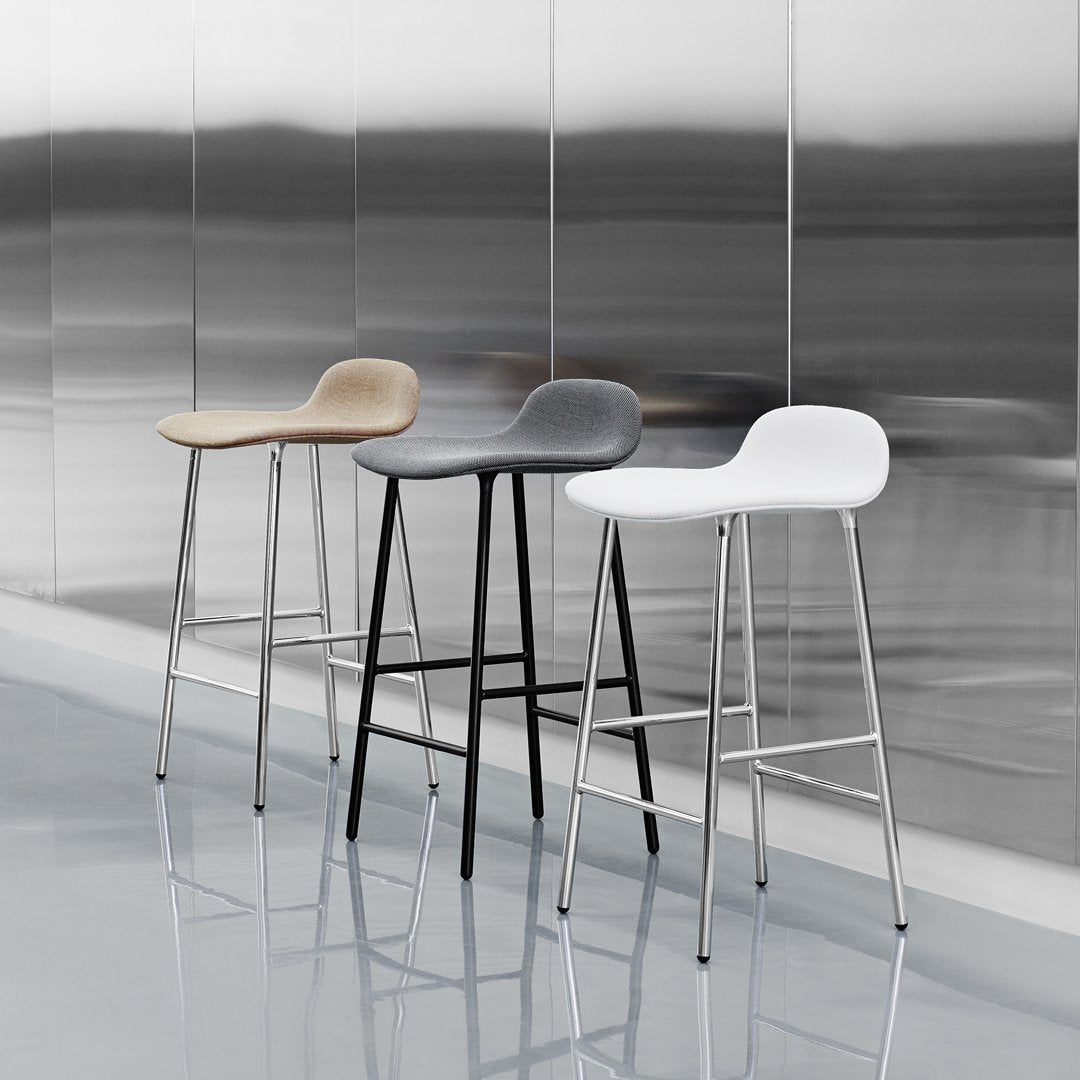 Normann Copenhagen Form Bar Stool - Metal Legs - Upholstered