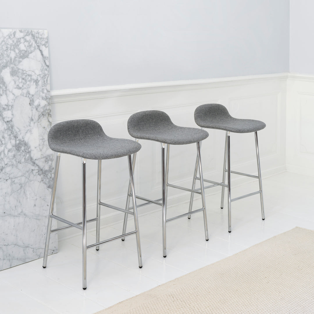 Normann Copenhagen Form Bar Stool - Metal Legs - Upholstered