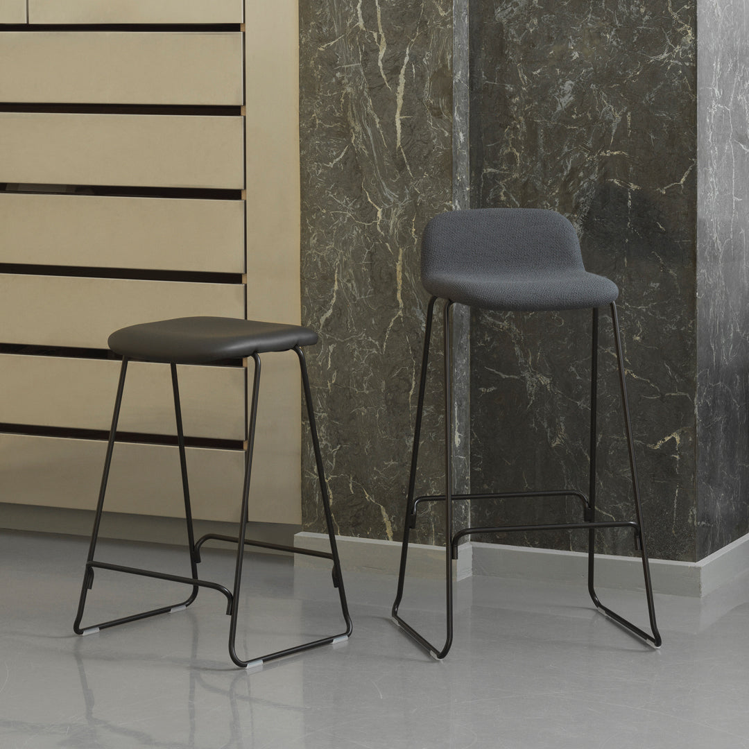 Normann Copenhagen Just Bar Stool w/ Back - Fully Upholstered