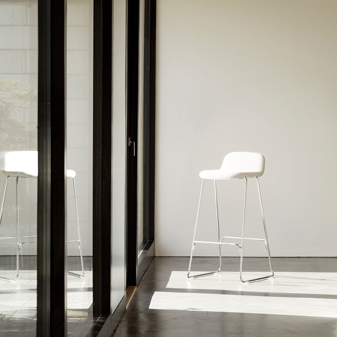 Normann Copenhagen Just Bar Stool w/ Back - Fully Upholstered
