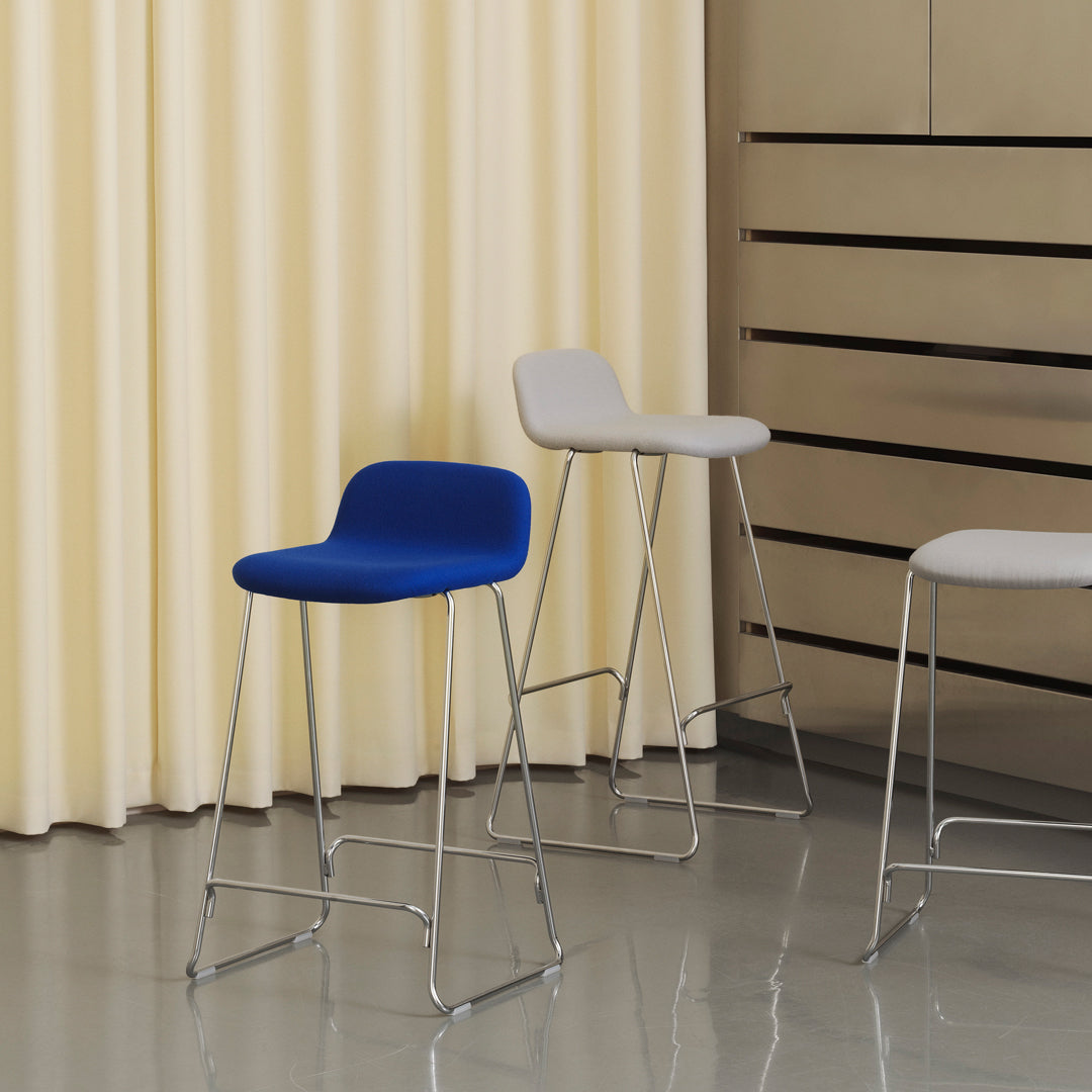 Normann Copenhagen Just Bar Stool w/ Back - Fully Upholstered