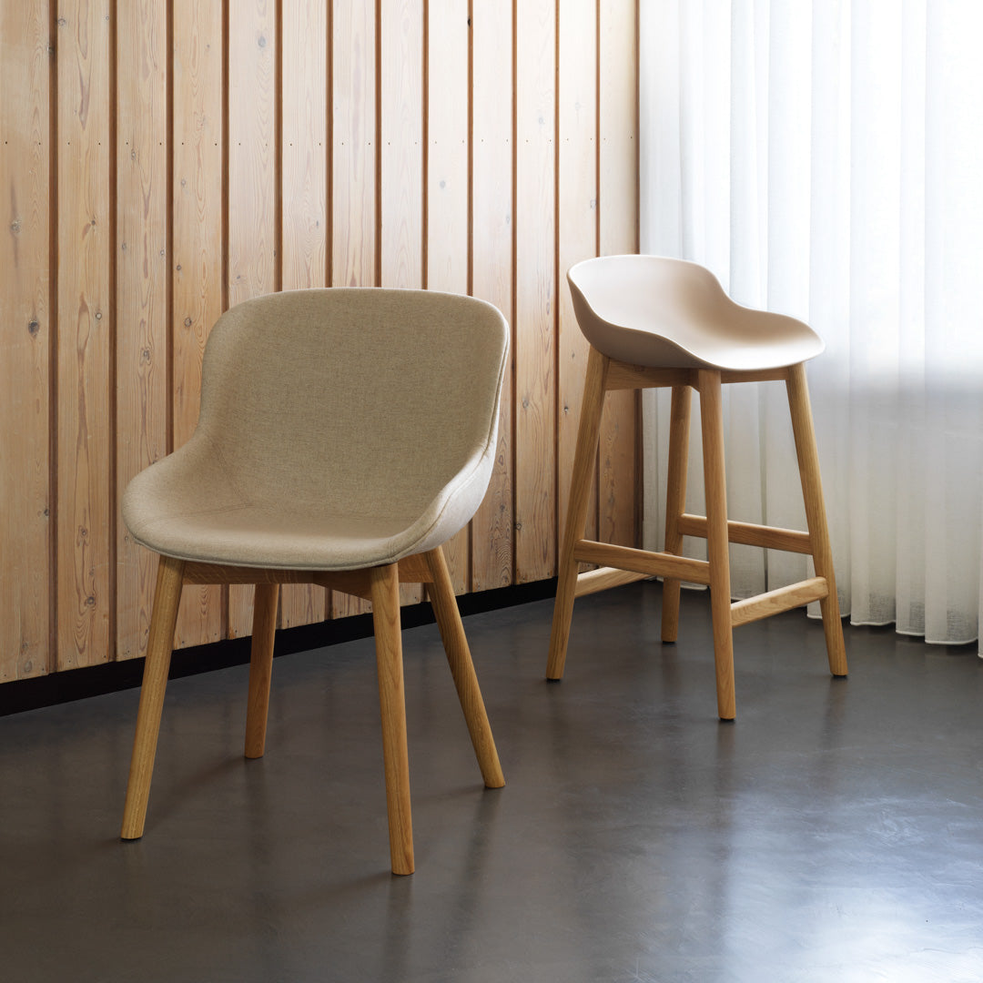 Normann Copenhagen Hyg Side Chair - Wood Base, Fully Upholstered