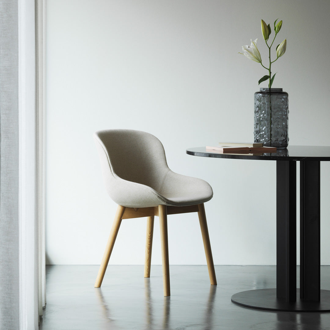 Normann Copenhagen Hyg Side Chair - Wood Base, Fully Upholstered