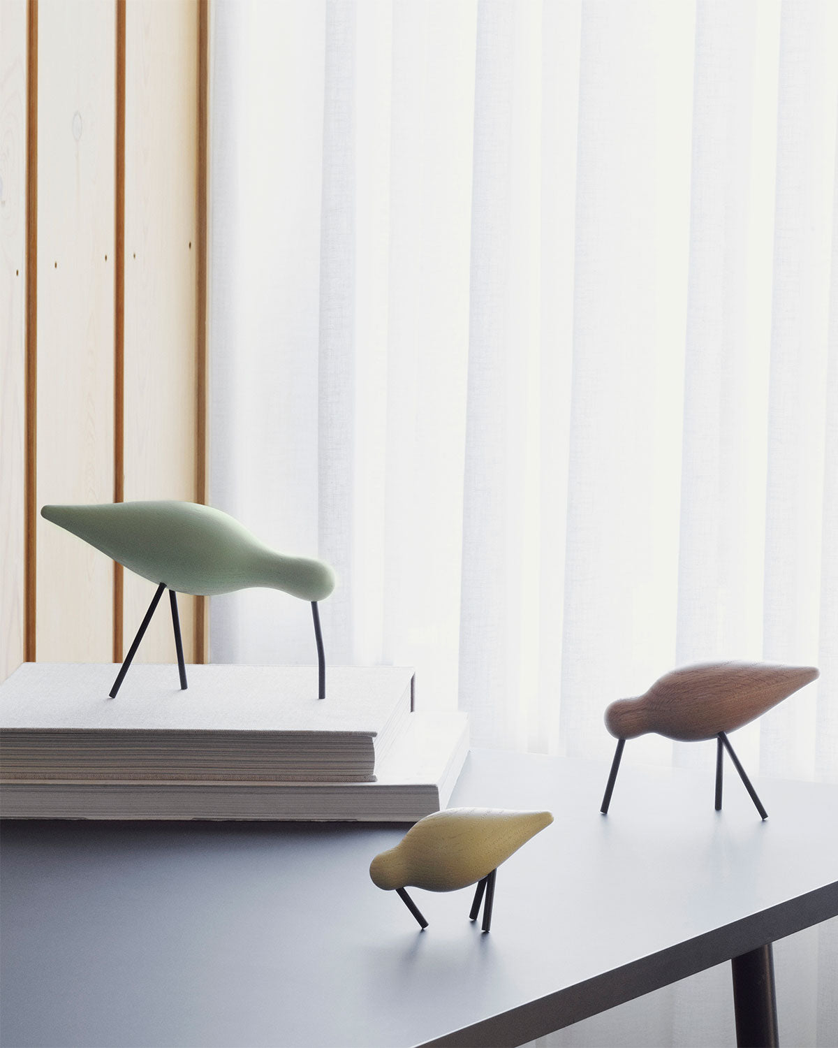 Normann Copenhagen Shorebird - Oak with Black Legs