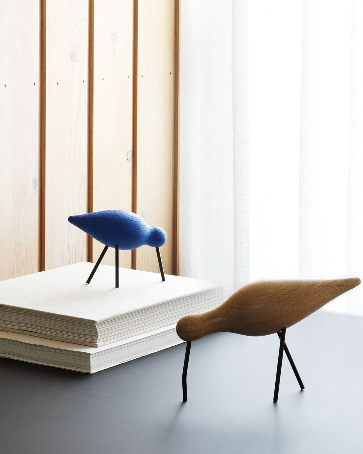 Normann Copenhagen Shorebird - Oak with Black Legs