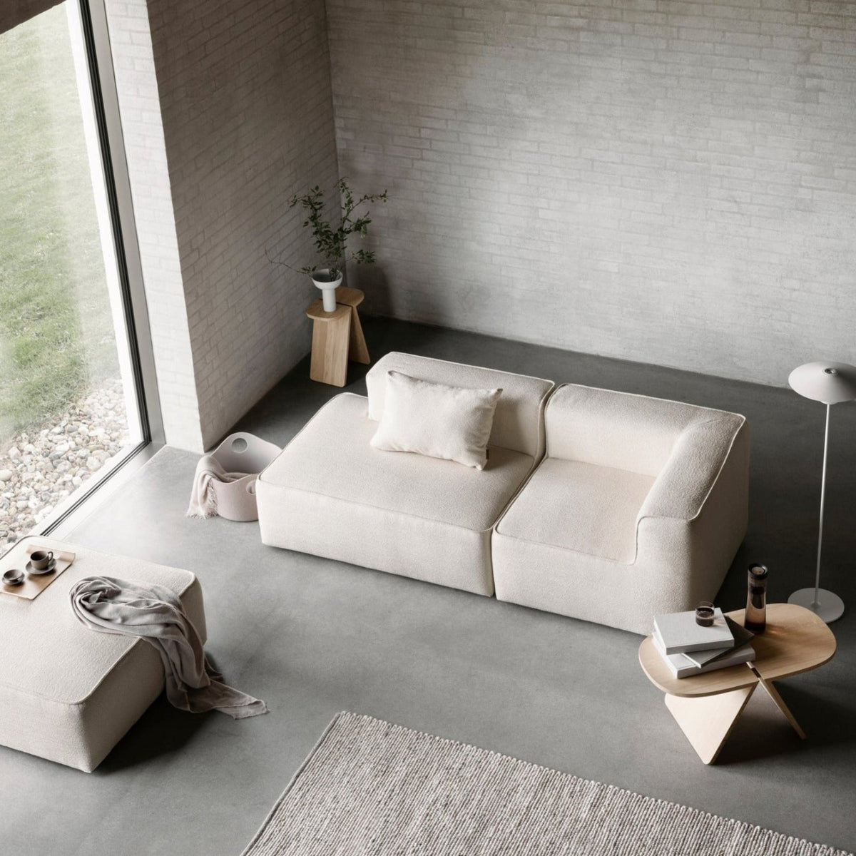 Blomus Avio Modern Solid Oak Coffee Table with Split Top Design - Scandinavian Minimalist Table