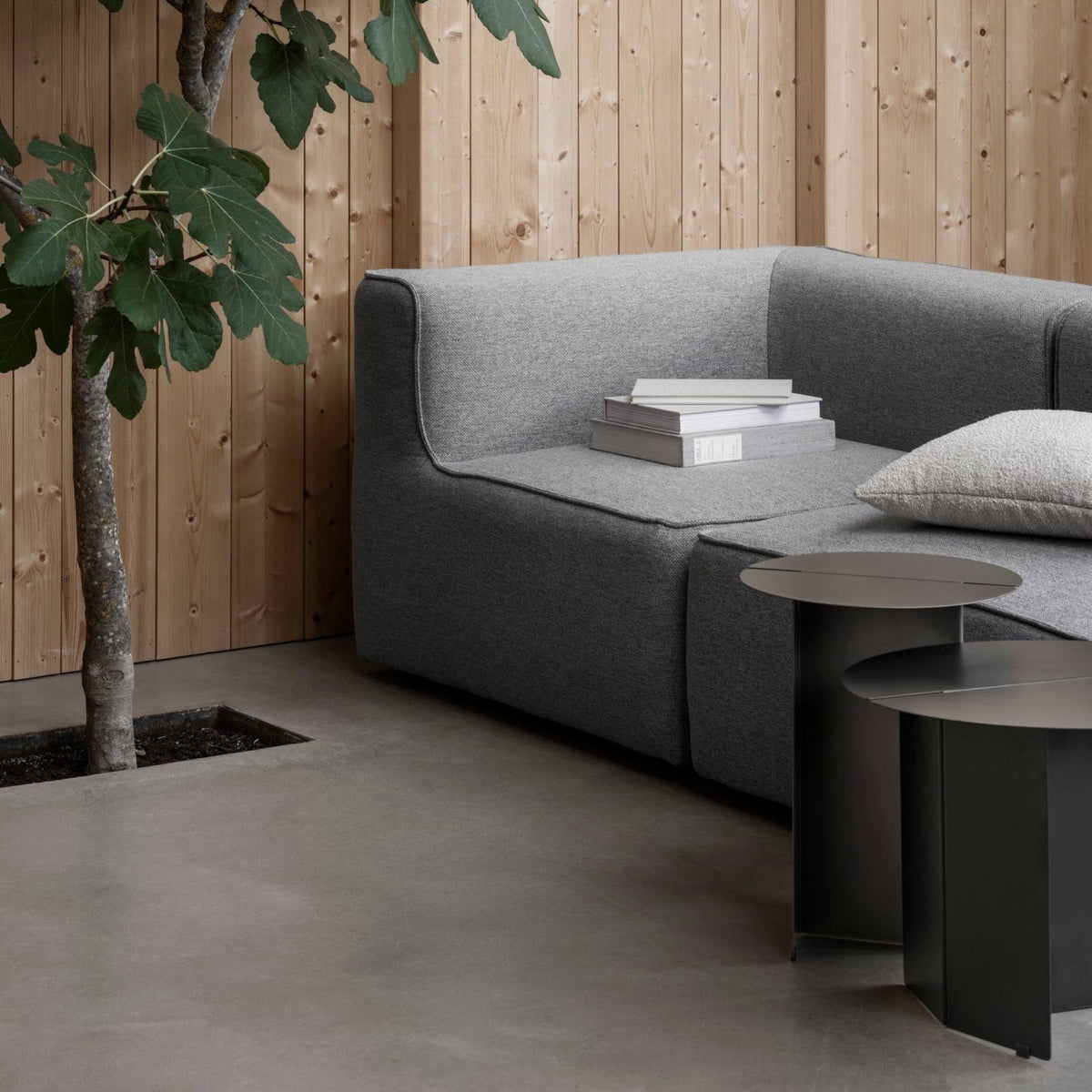 Blomus Oru Modern Side Table - Stainless Steel - Japanese Inspired