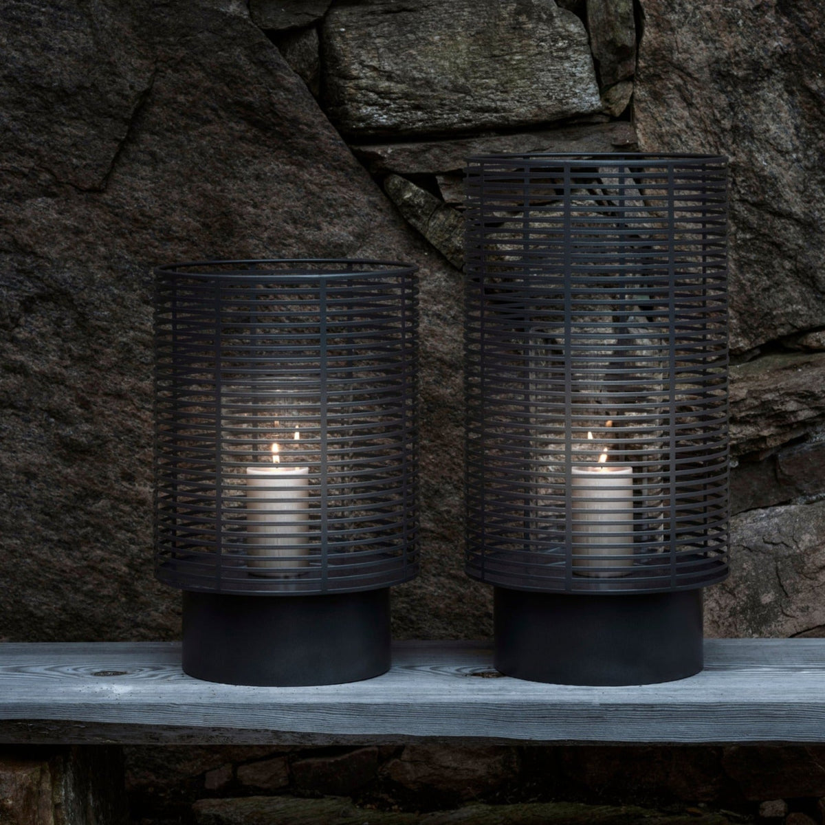 Blomus Olea Outdoor Lantern with Hurricane