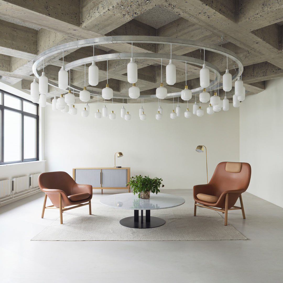 Normann Copenhagen Drape Low Lounge Chair - Wood Legs