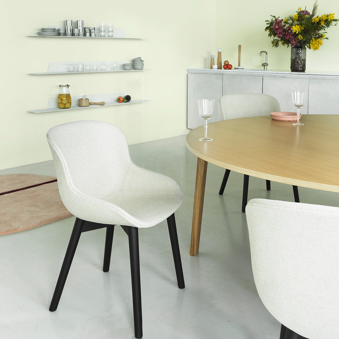Normann Copenhagen Hyg Side Chair - Wood Base, Fully Upholstered