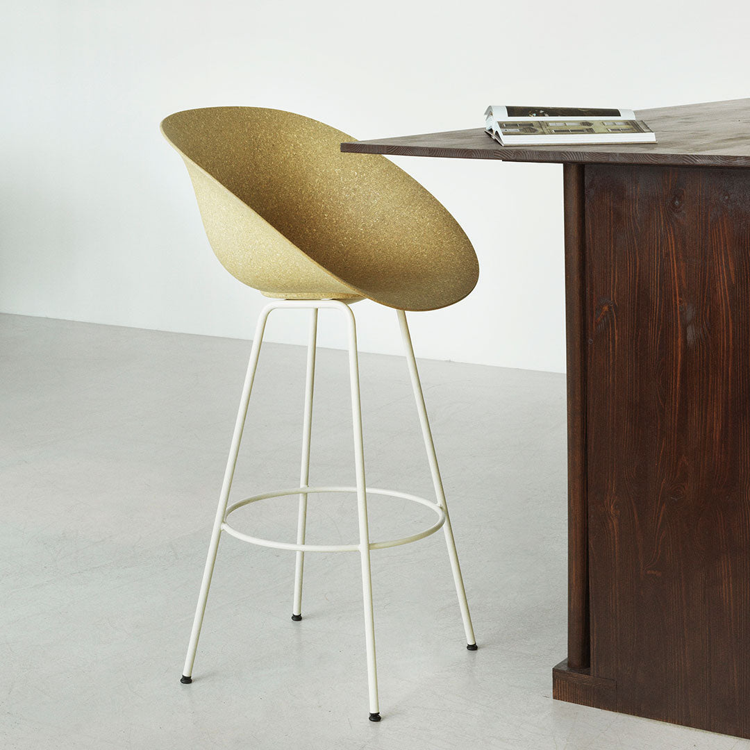 Normann Copenhagen Mat Counter Chair w/ Arms - Front Upholstered