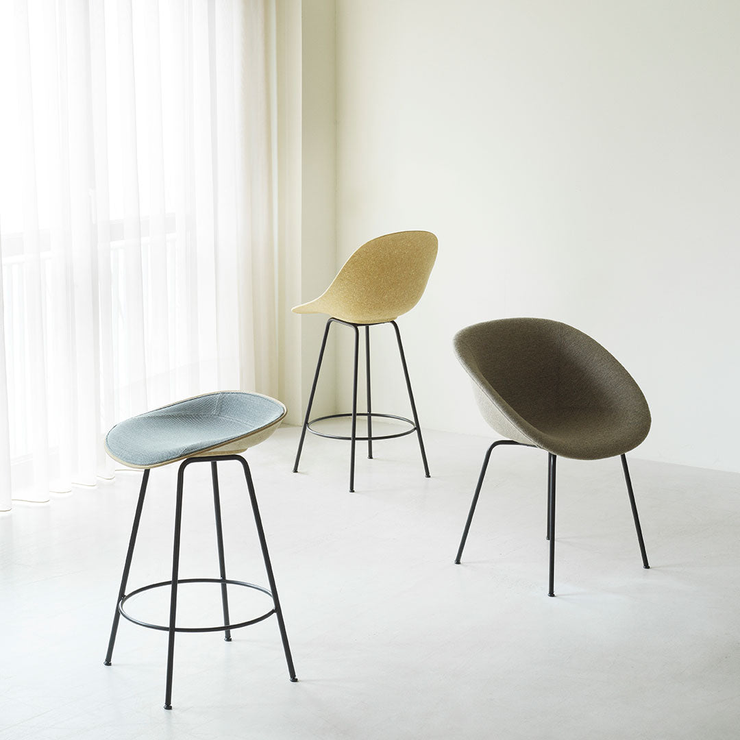 Normann Copenhagen Mat Counter Chair w/ Arms - Fully Upholstered