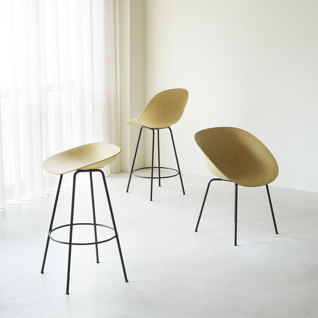 Normann Copenhagen Mat Bar Chair - Front Upholstered