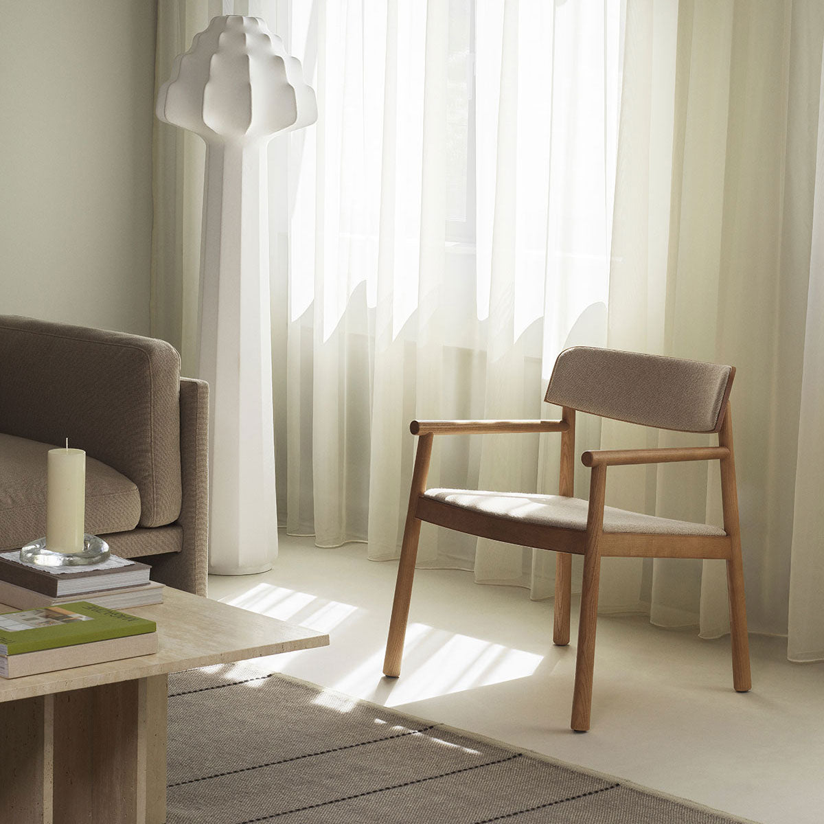 Normann Copenhagen Timb Lounge Armchair - Front Upholstered