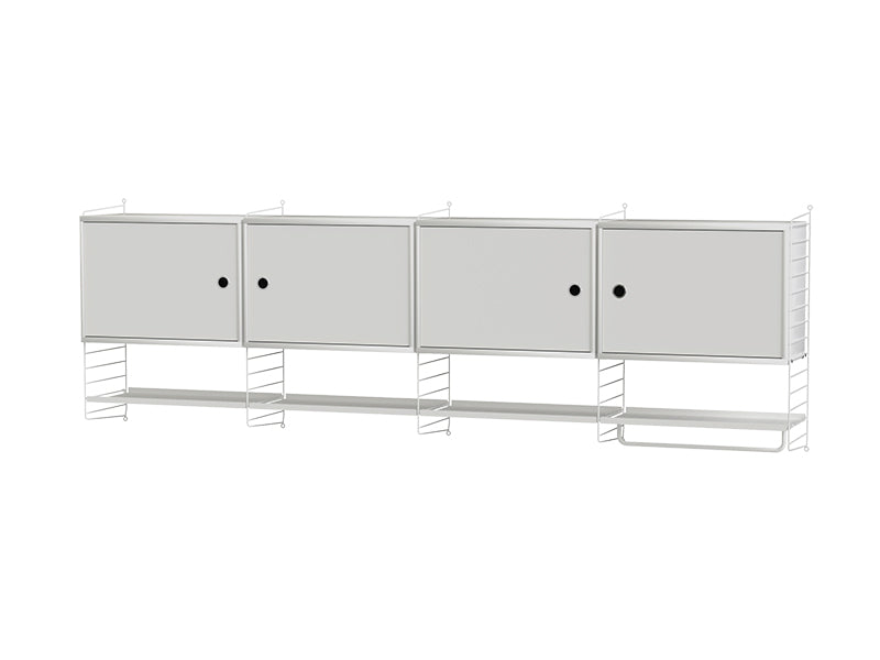 String Furniture Kitchen Bundle K K in White shelves and white panels