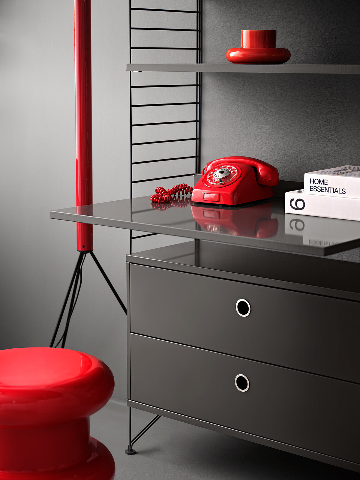 Work Desk w78 x d58 cm in Dark grey, room setting