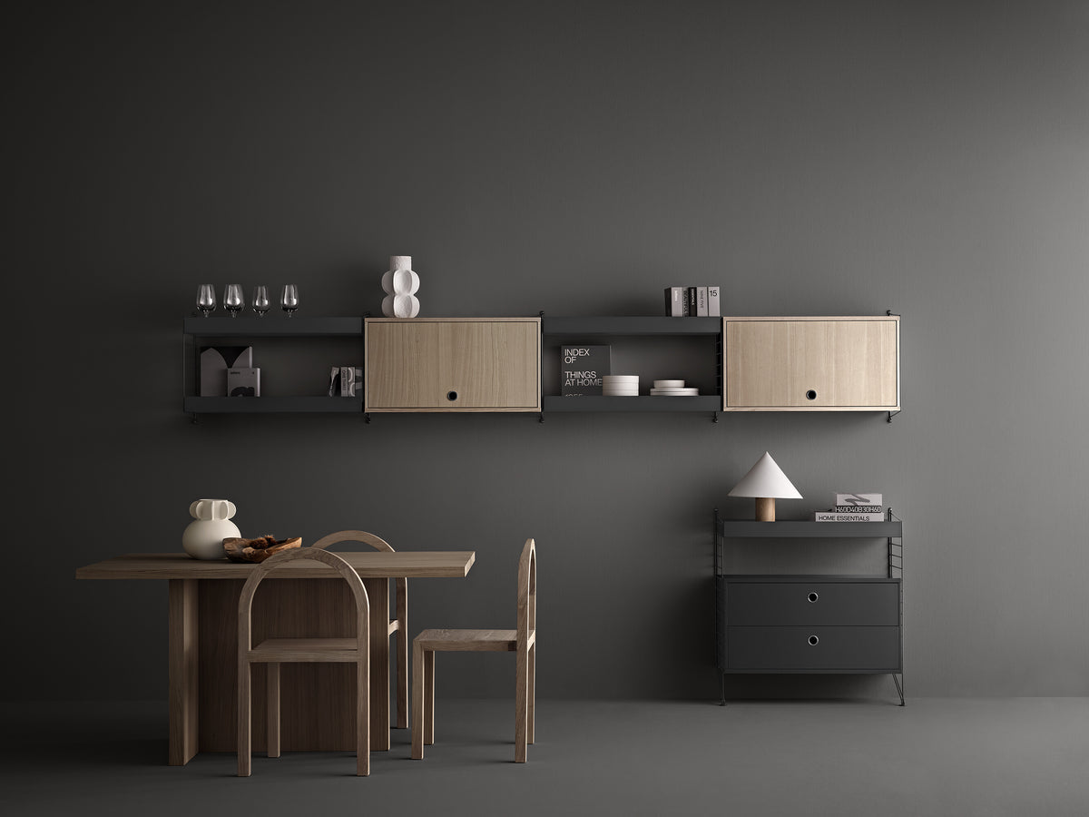 Wall Panel h50 x d30 cm in Dark grey, room setting