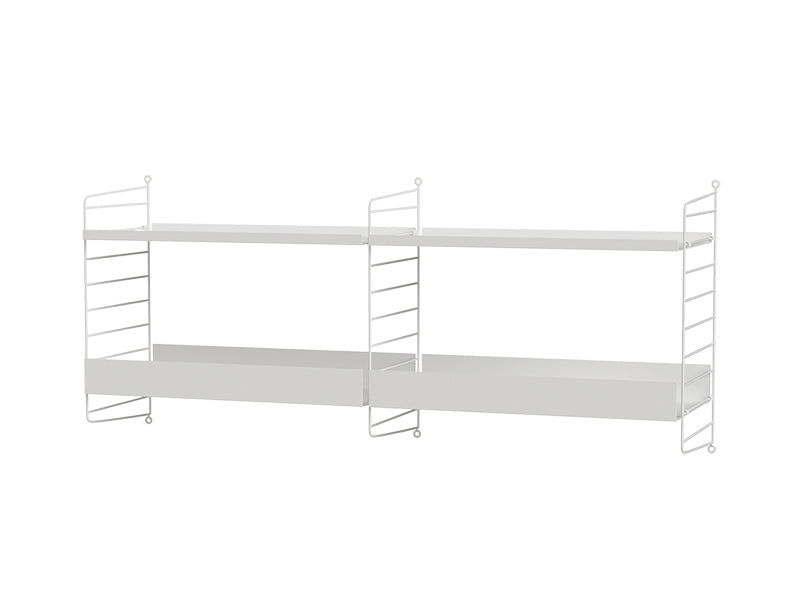 String Furniture Kitchen Bundle K B in White shelves and white panels