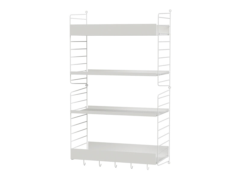 String Furniture Kitchen Bundle K H in White shelves and white panels