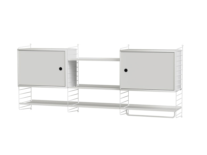 String Furniture Kitchen Bundle K M in White shelves and white panels