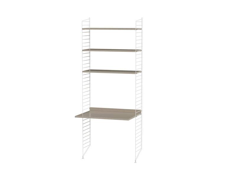 String Furniture Kids Room Bundle C C in Beige shelves and white panels