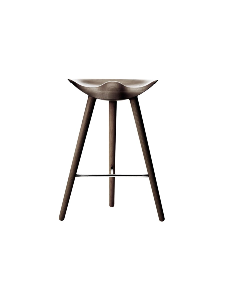 Audo ML42 Stool, Counter & Bar Height – Counter Height / Brown-Oiled Oak/Stainless Steel