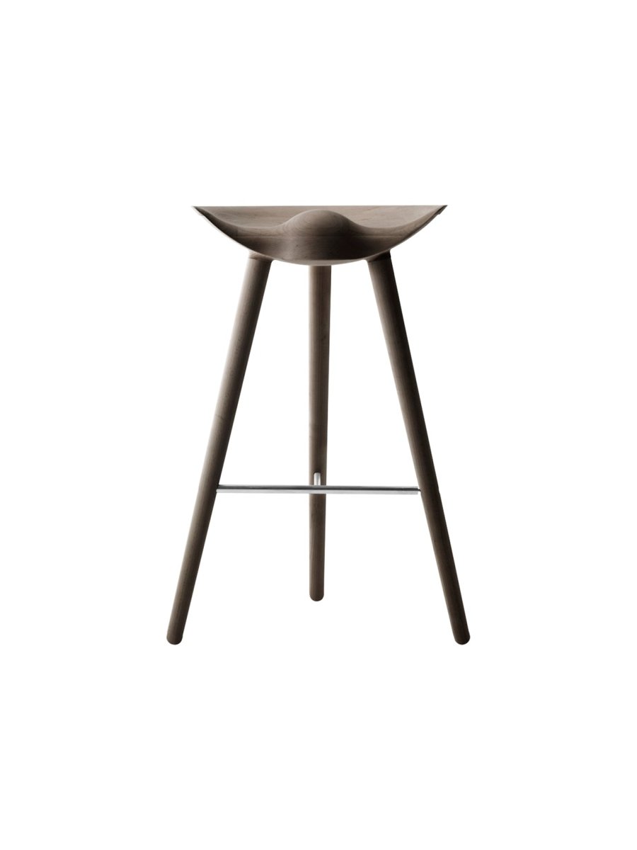 Audo ML42 Stool, Counter & Bar Height – Bar Height / Brown-Oiled Oak/Stainless Steel