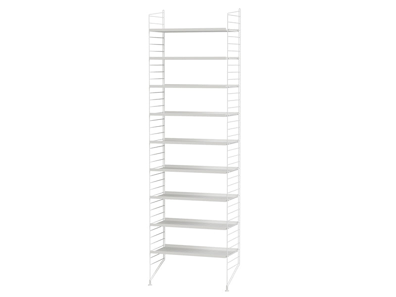 String Furniture Hallway Bundle H A in White shelves and white panels