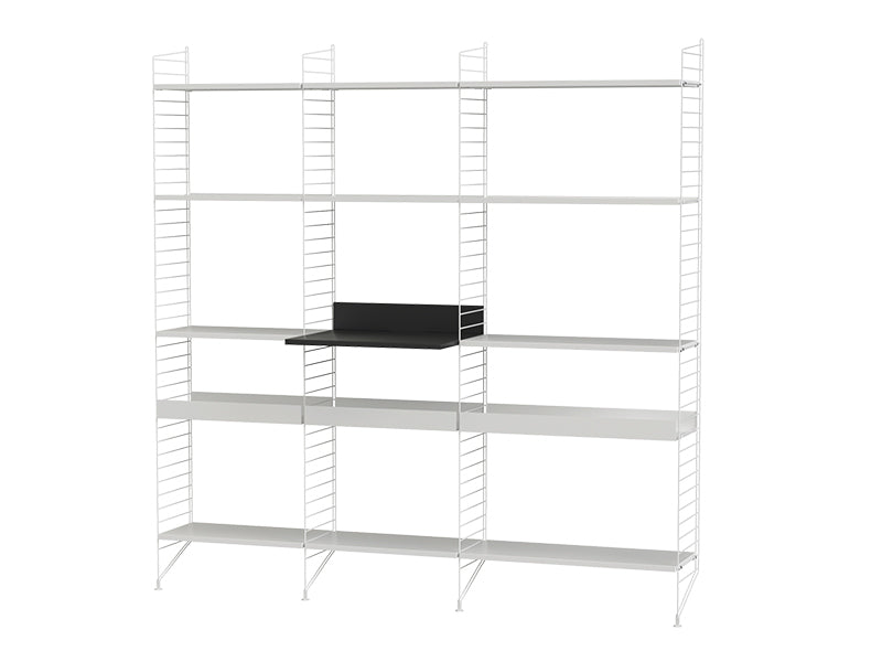 String Furniture Kitchen Bundle K L in White shelves and white panels