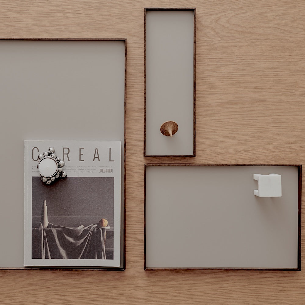 Gejst Frame tray medium, smoked oak/grey