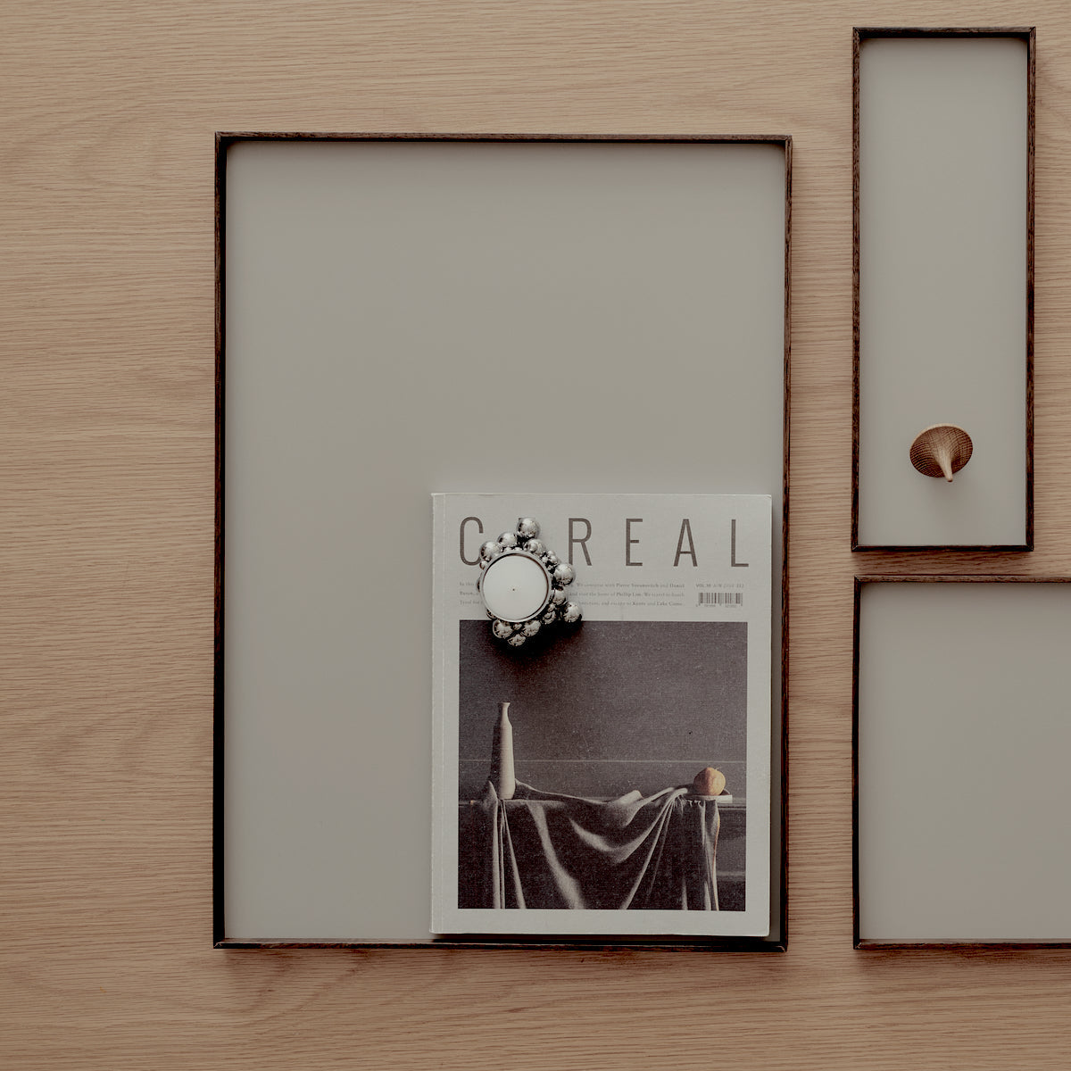 Gejst Frame tray small, smoked oak/grey