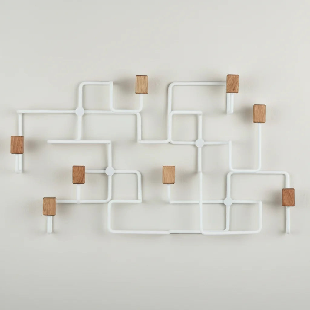 Gejst Underground coat rack white/oak