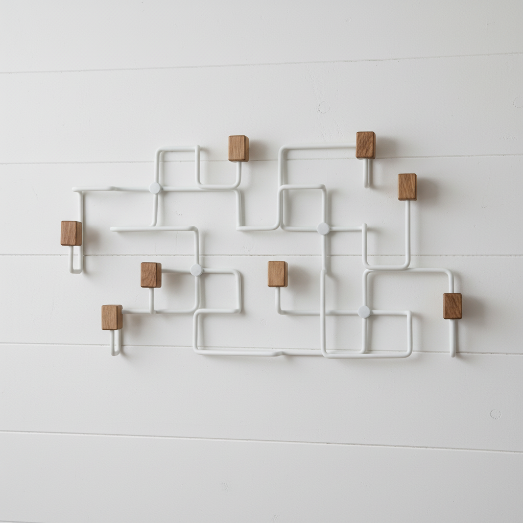 Gejst Underground coat rack white/oak
