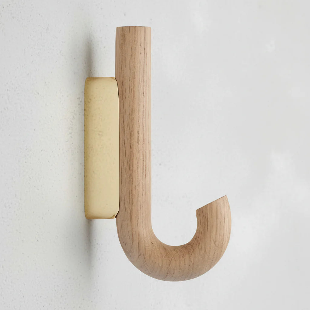 Gejst Hook  Mini, oak-brass