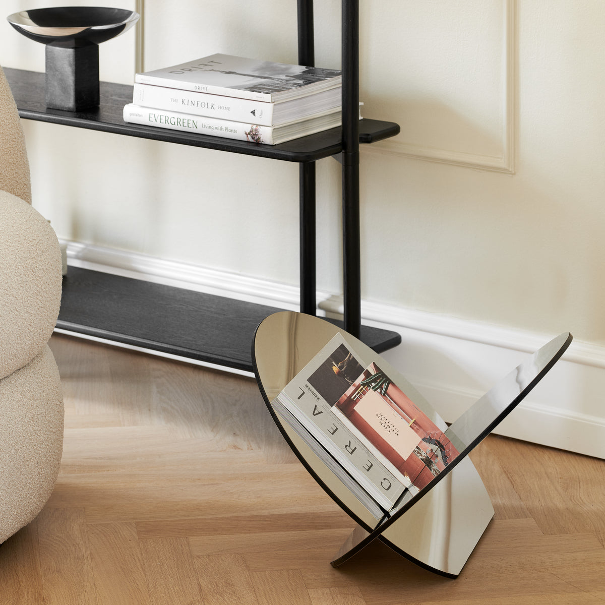 Gejst Silia Magazine Holder, Stainless Steel