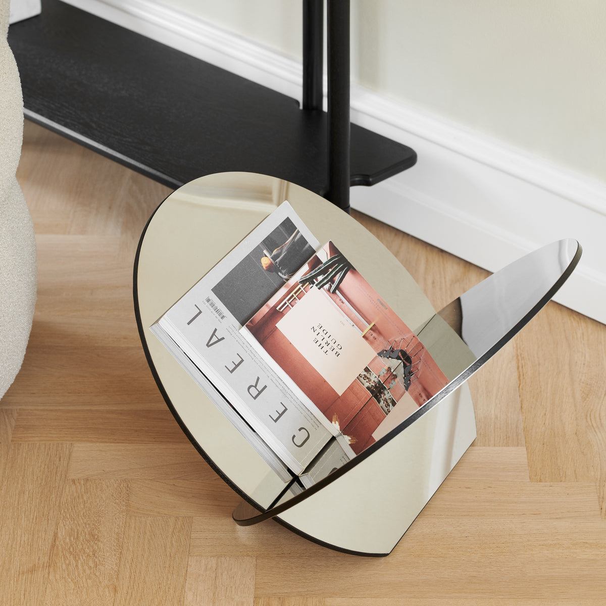 Gejst Silia Magazine Holder, Stainless Steel