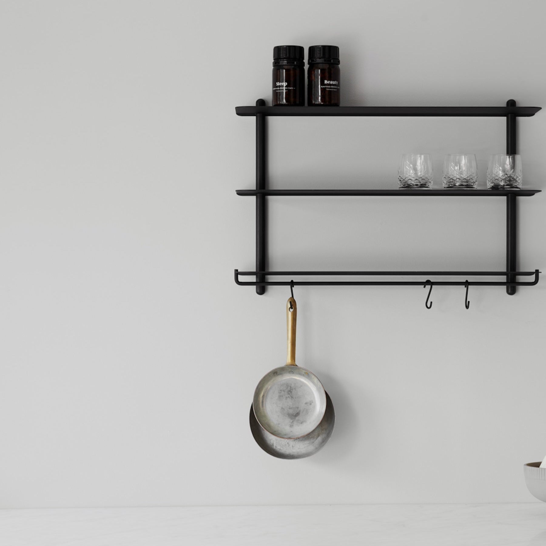 Gejst Nivo Shelf Small A - black ash/black