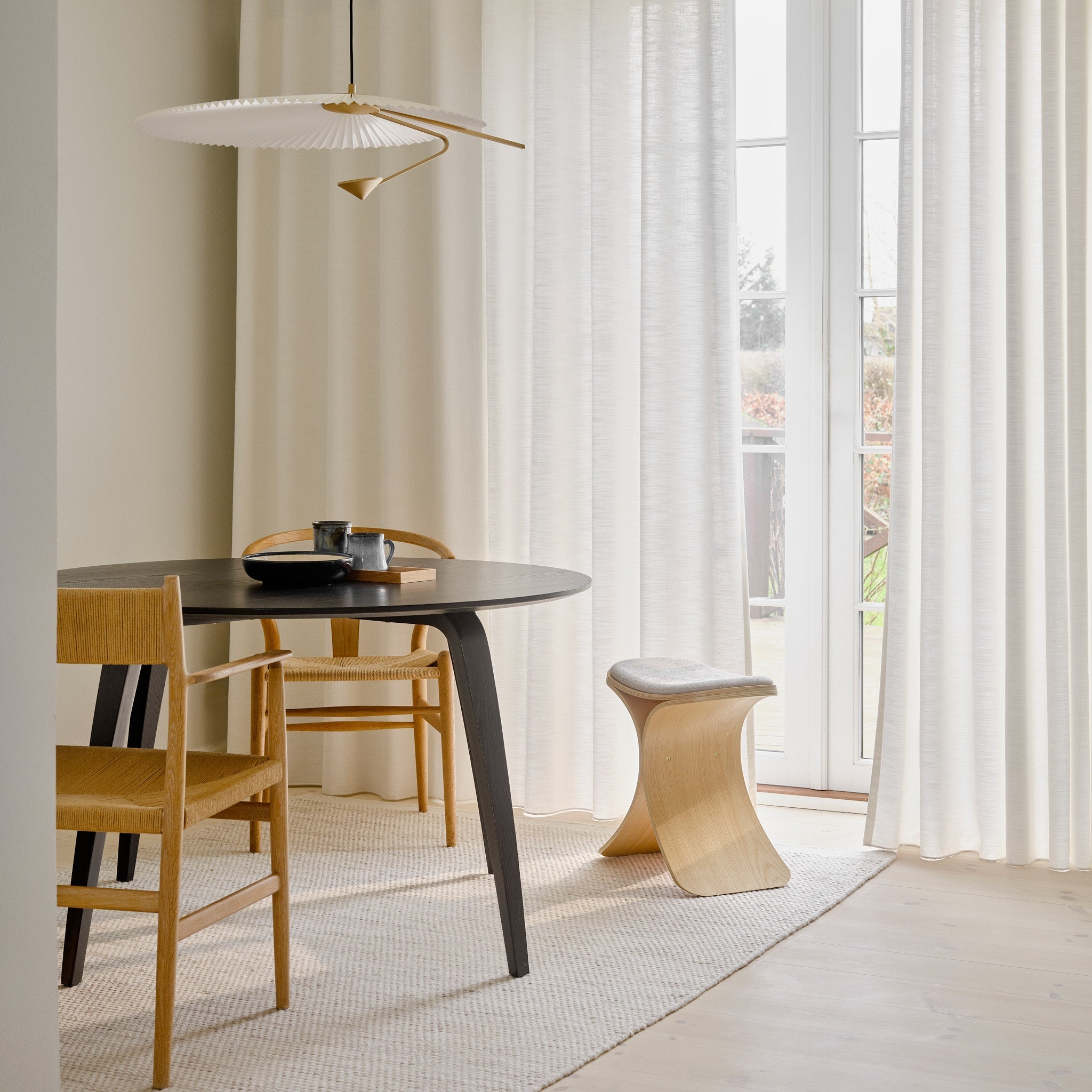 Gejst Luno Stool oak/ beige textile
