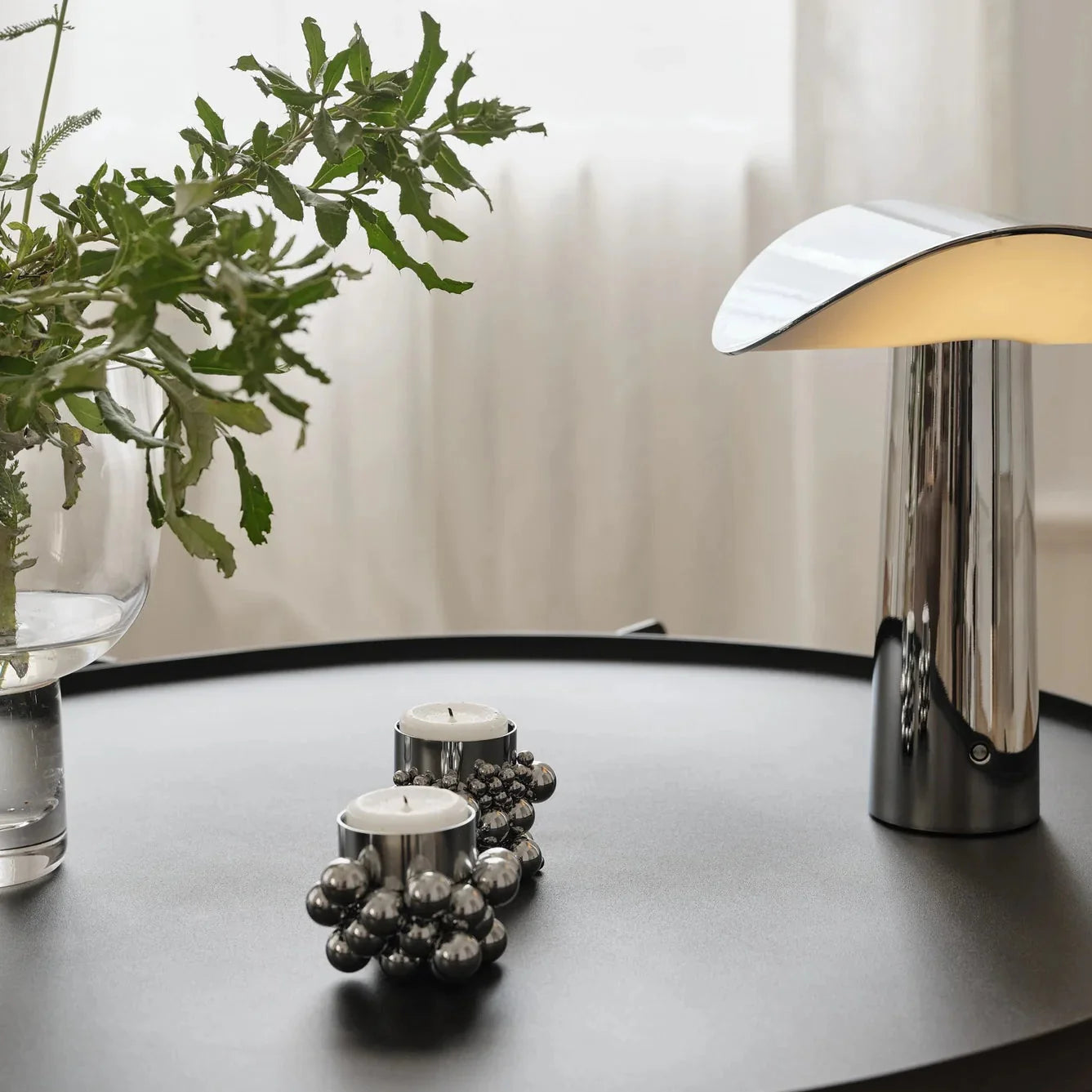 Gejst Molekyl tealight, chrome