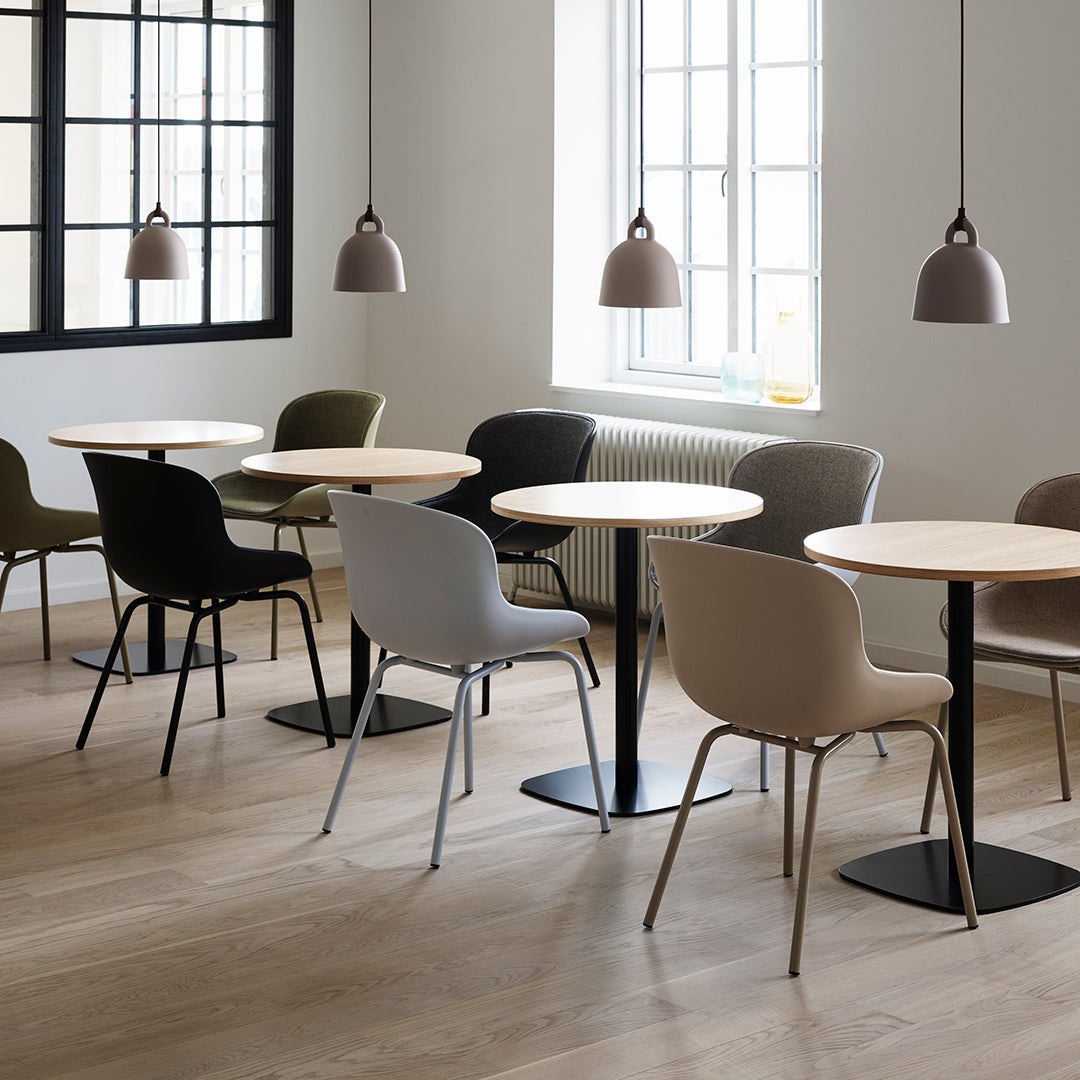 Normann Copenhagen Hyg Side Chair - Steel 4-Leg, Front Upholstered