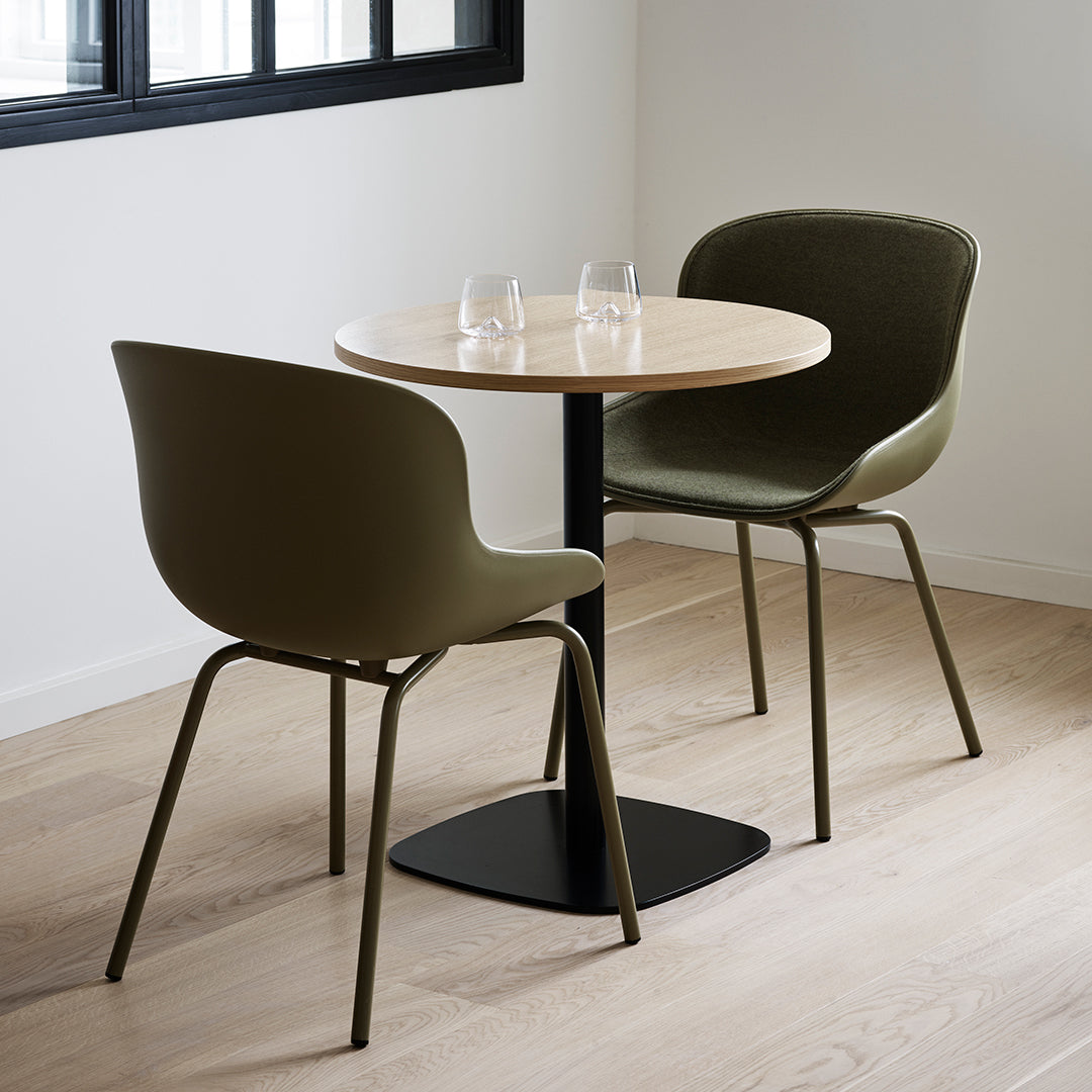 Normann Copenhagen Hyg Side Chair - Steel 4-Leg, Front Upholstered